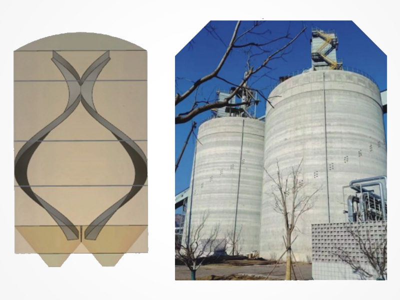 貼壁式螺旋溜槽-(倉內布料器）